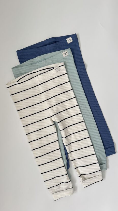 3 gab. ribbed legingi “Jūras zili”