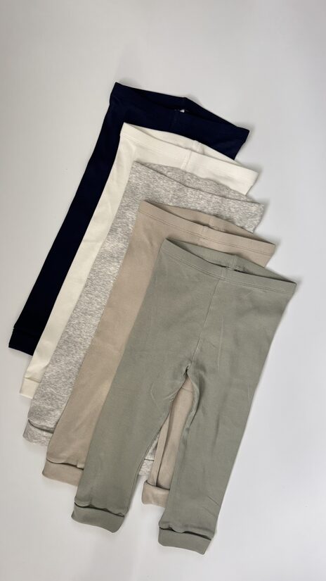 5 gab. neitrāli, bāzes Ribbed legingi