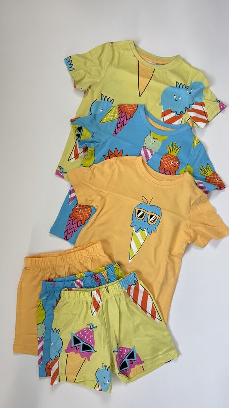 3 gab. īsās pidžamas “Saldējumi”