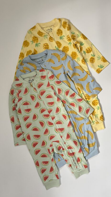 3 gab. ribbed zip rāpuļi “Auglīši”