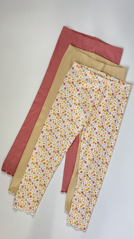 3 gab. ribbed legingi