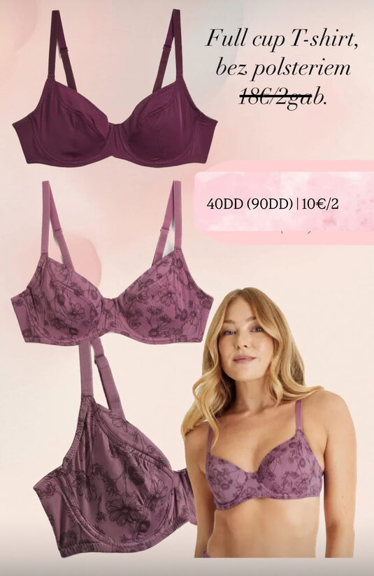 2 gab. “Full caps” krūšturi bez polstera