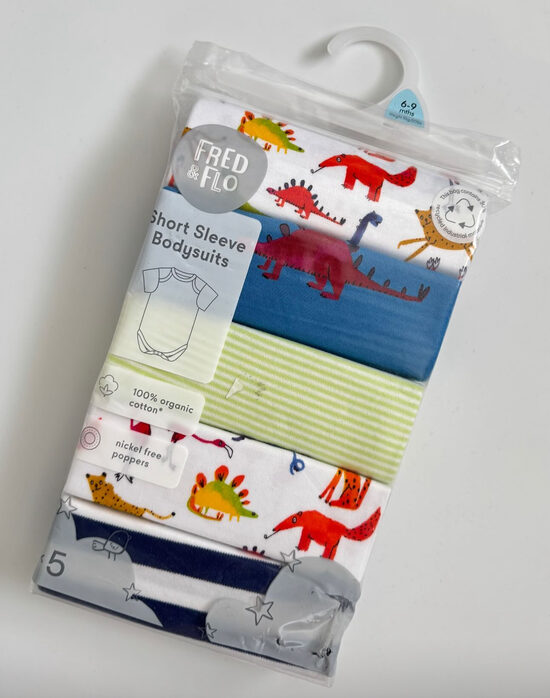 5 gab. kokvilnas bodiji “Dino”