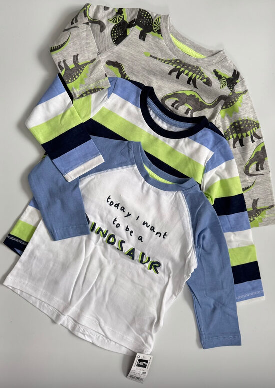 3 gab. garroku krekliņi “Dino”