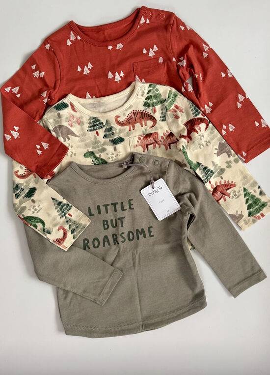 3 gab. garroku krekliņi “Dino”