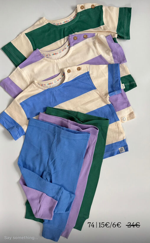 3 gab. T-kreklu un 3 gab. Ribbed legingu komplekts