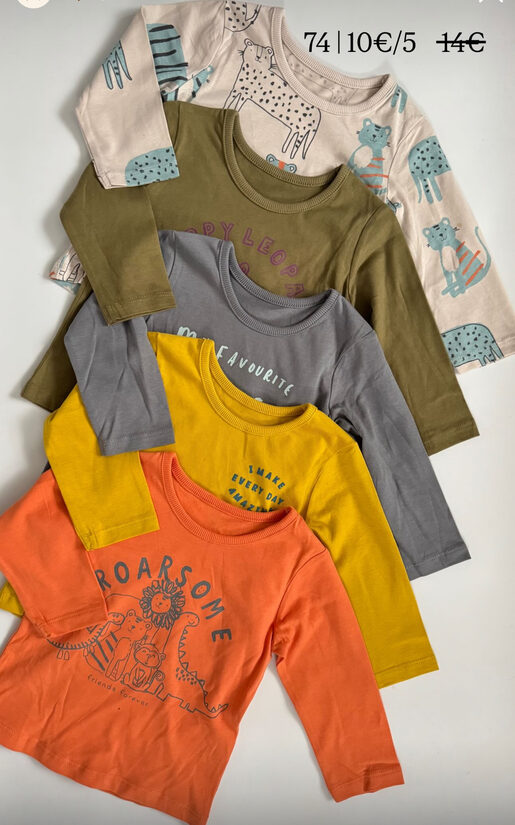 5 gab. kokvilnas garroku krekliņi 