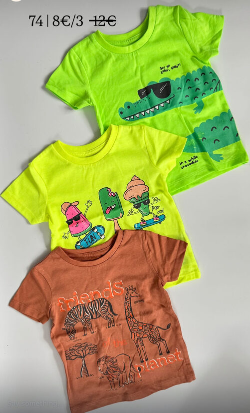 3 gab. koši kokvilnas T-krekli