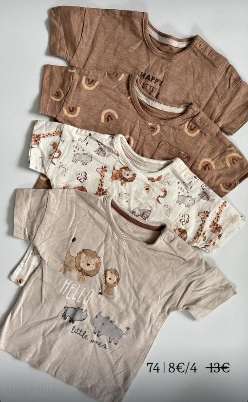 4 gab. naturālu toņu T-krekli