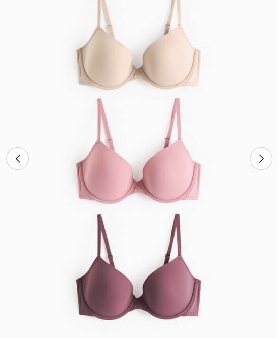 3 gab. T-shirt krūšturi “Vienkrāsaini”