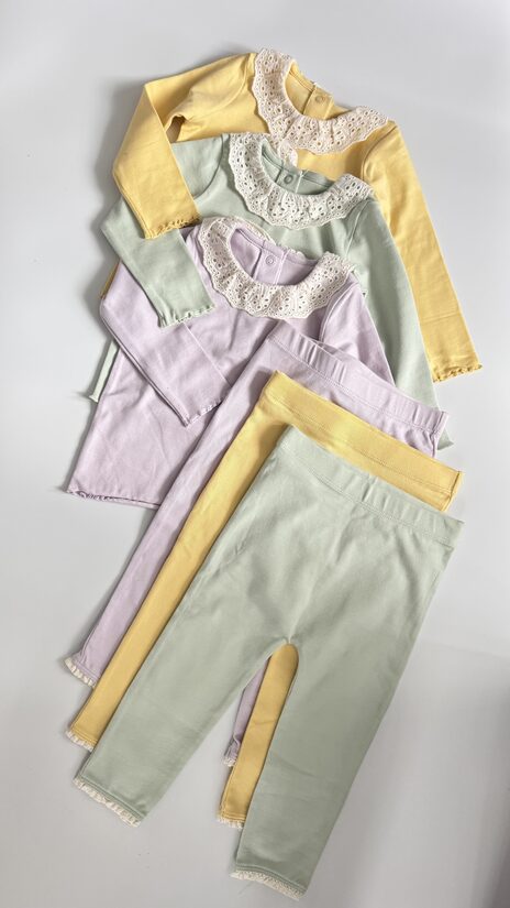 3 gab. Pastel kostīmi ar mežģīņu detaļām