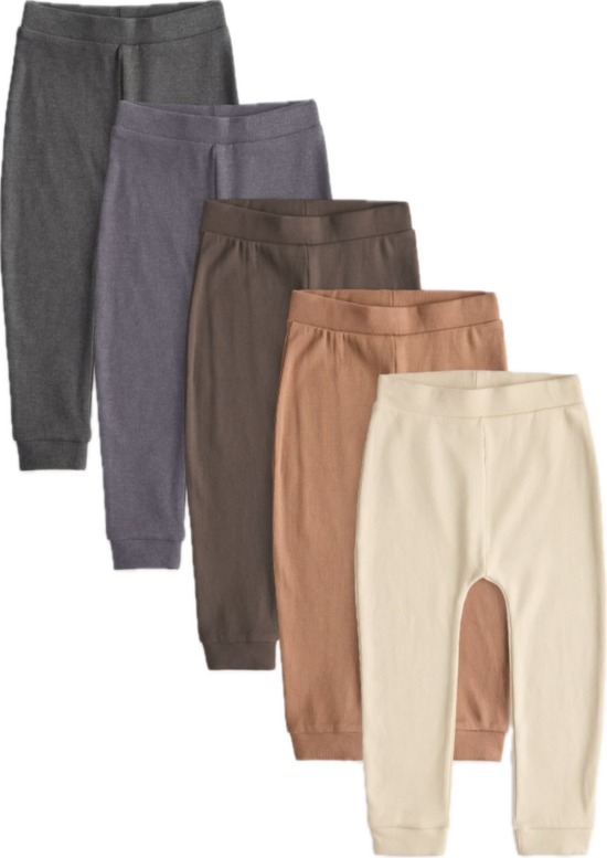 5 gab. ribbed legingi “Brūni”