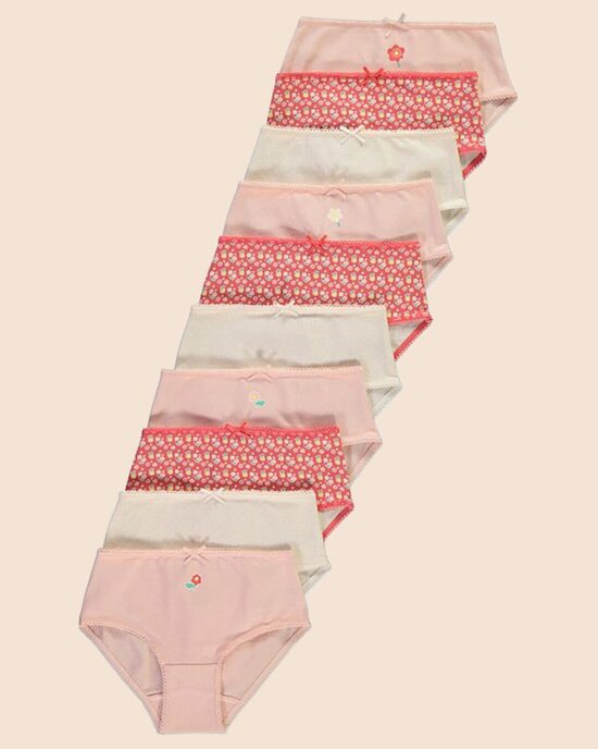 10 gab. apakšbikses “Pūderrozā puķītes”