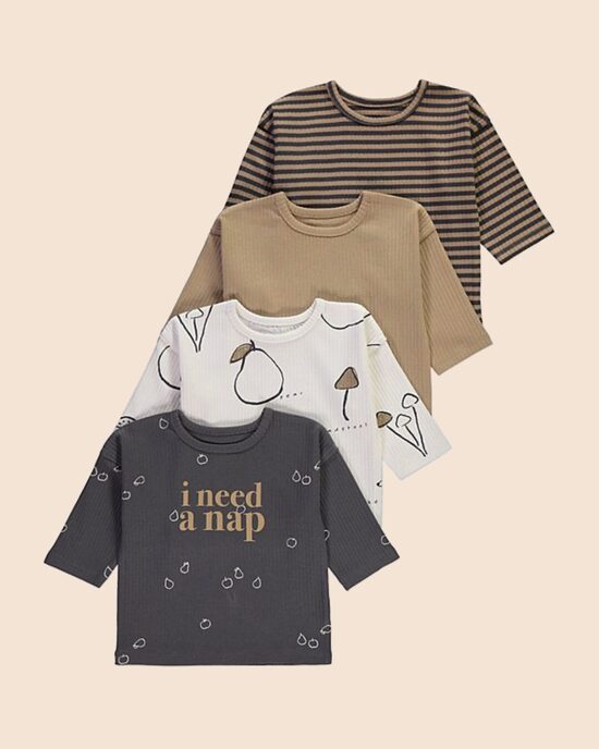 4 gab. Ribbed garroku krekliņi “Sēnītes”