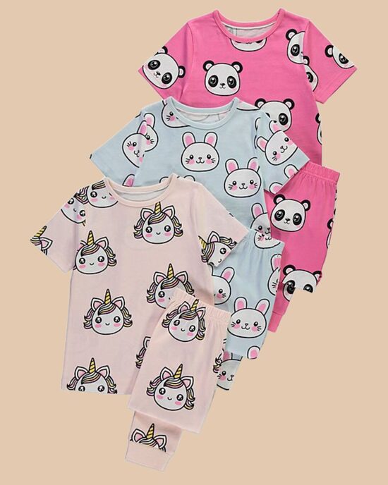 3 gab. kokvilnas pidžamas “Mīlīgos dizainos”