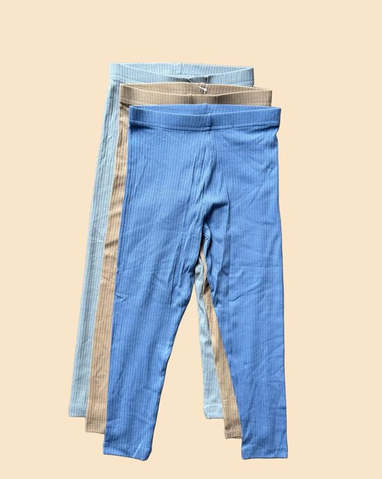 3 gab. ribbed legingi