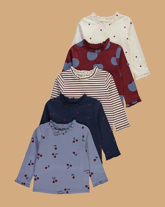 5 gab. garroku krekliņi “Ķirši un āboli”