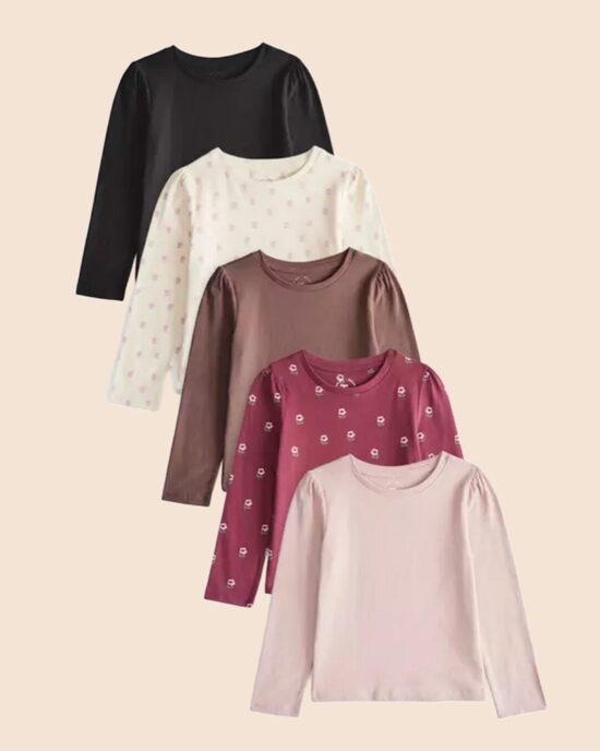 5 gab garroku krekliņi “Burgundijas puķes”