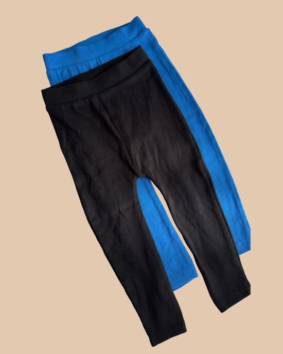 2 gab. Ribbed legingi 