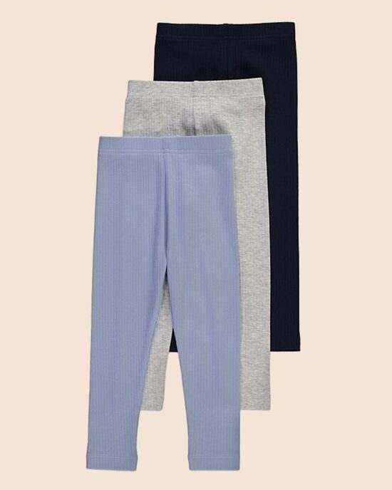 3 gab. ribbed legingi