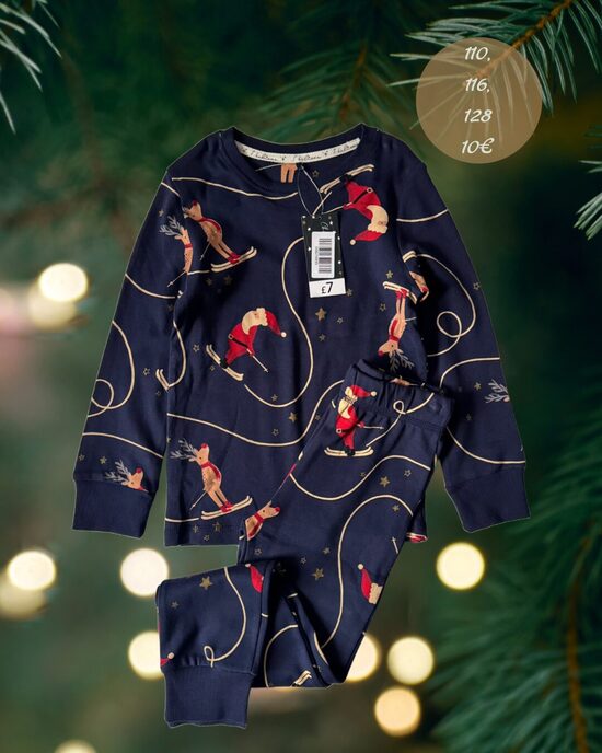 Tumši zila kolvilnas pidžama 