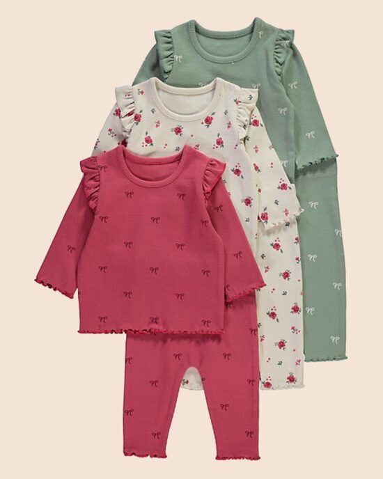 3 gab. ribbed kostīmi “Bantītes un rozītes”