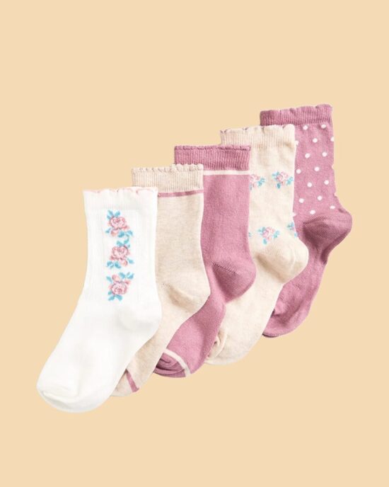 5 gab. kokvilnas zeķes “Rozītes”