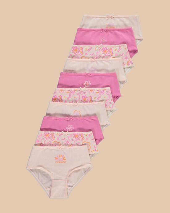 10 gab. apakšbiksītes ar nedēļas dienām