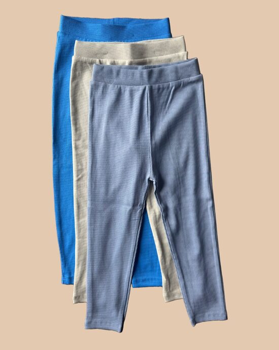 3 gab. ribbed legingi 