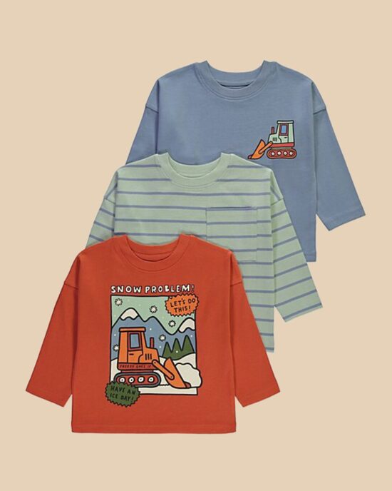 3 gab. garroku krekliņi “Traktori”