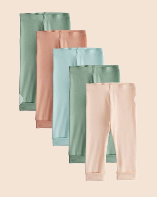 5 gab. ribbed legingi “Pastel”