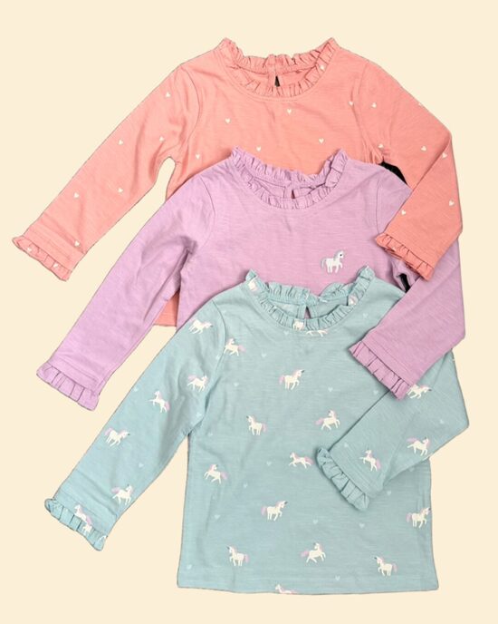 3 gab. garroku krekliņi “Vienradži”