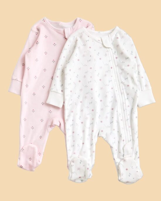 2 gab. velūra zip pidžamas ar neslīdošām pēdiņām 