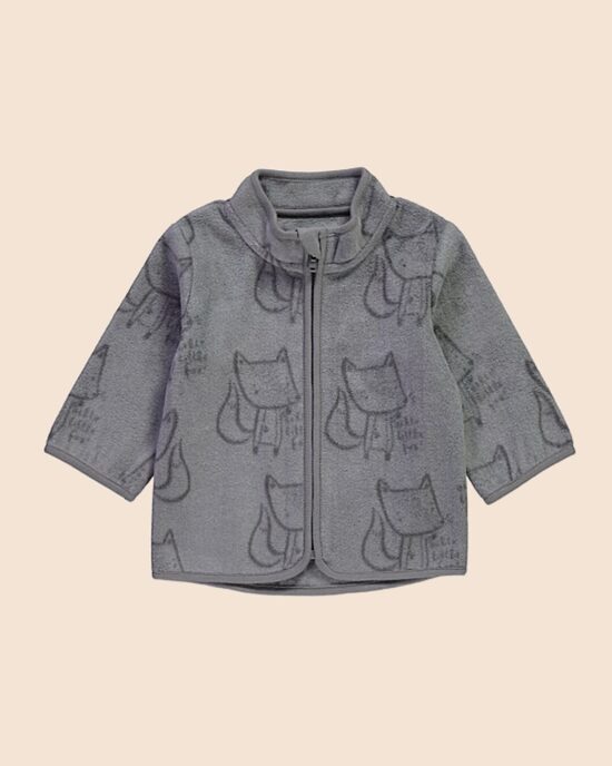 Pelēka flīsa jaka “Lapsiņas”