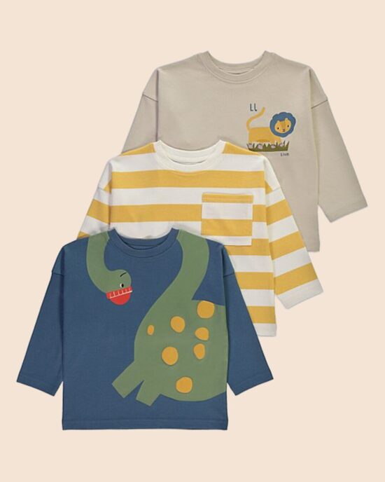 3 gab. garroku krekliņi “Dino, lauva”