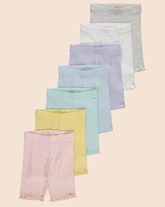 7 gab. ribbed Pastel legingšorti