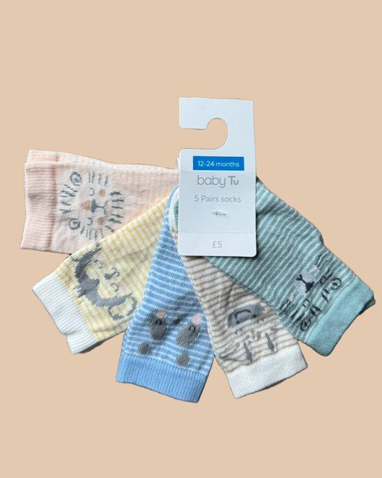 5 gab. zeķes “Pastel animals”