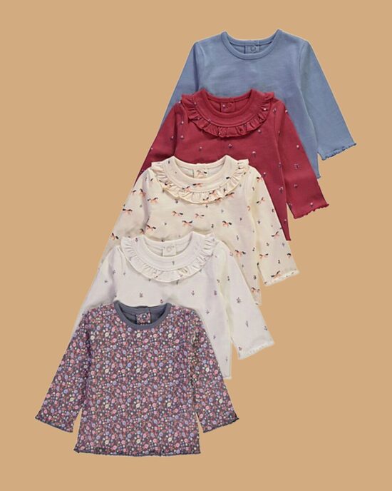 5 gab. kokvilnas garroku krekliņi ar skaistām krādziņām