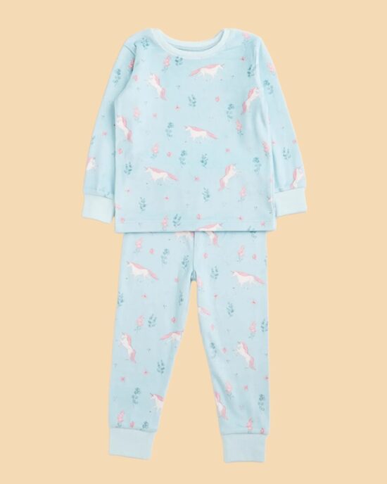 Mint velūra pidžama “Vienradži”