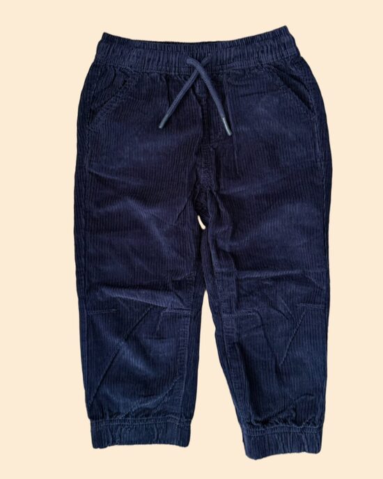 Tumši zilas velveta bikses 