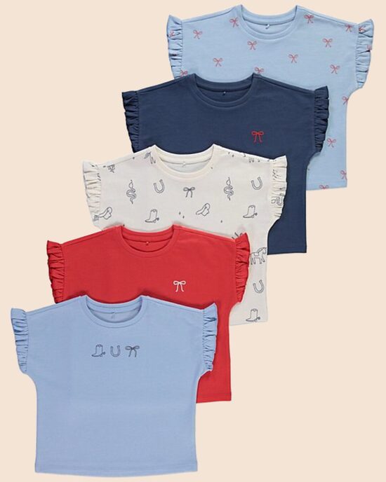 5 gab. kokvilnas T-krekli “Bantītes”