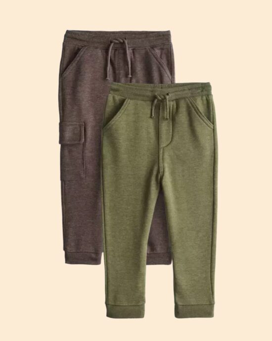 2 gab. treniņbikses haki+pelēkas