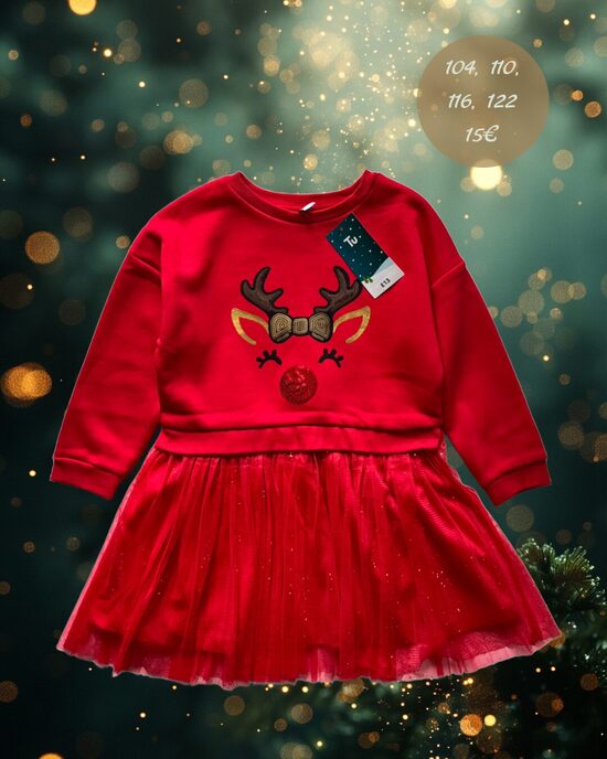 Džemperkleita ar tillu, spīdumiem un briedīti