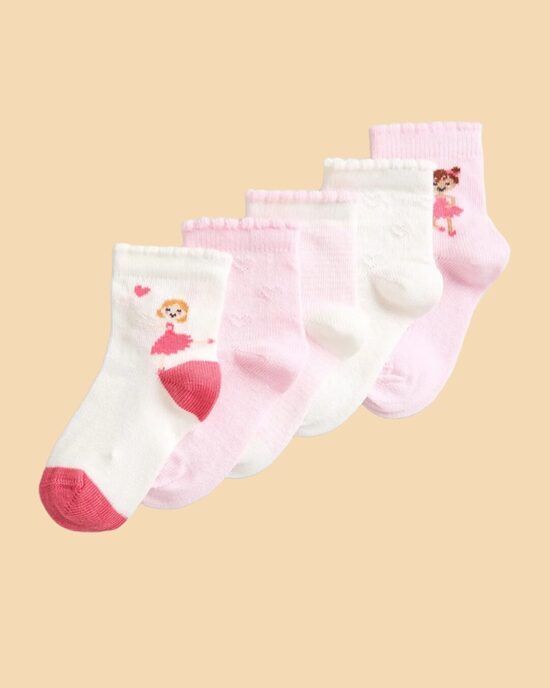 5 gab. kokvilnas zeķes “Princeses”