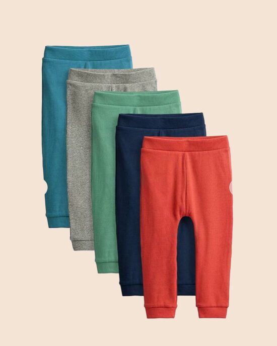 5 gab. ribbed legingi Krāsaini