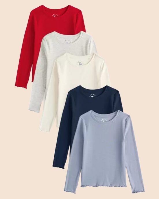 5 gab. ribbed garroku krekliņi