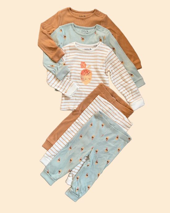 3 gab. ribbed pidžamas “Zīļuki”