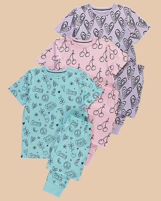 3 gab. kokvilnas pidžamas “Pastel”