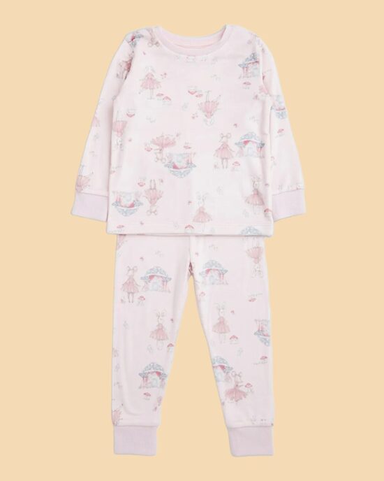 Maigi rozā velūra pidžama “Pelītes un zaķīši”