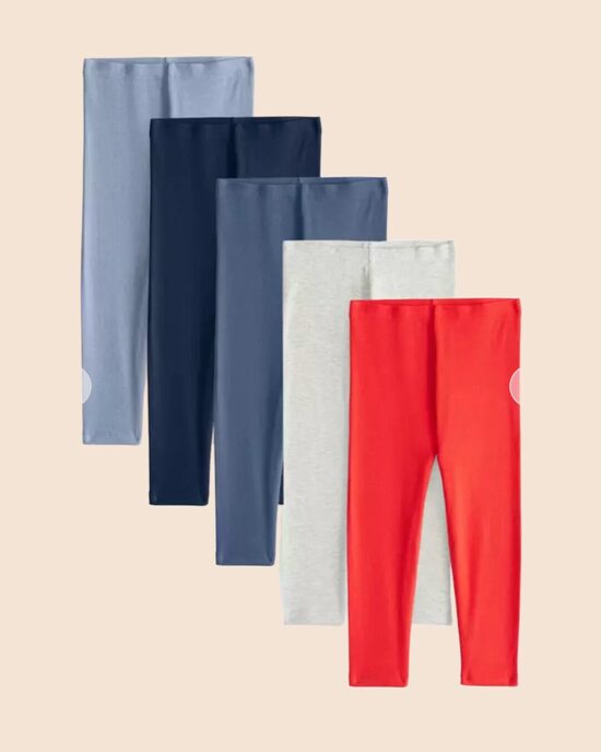 5 gab. vienkrāsaini ribbed legingi